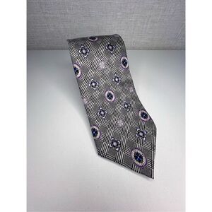 Bruno Piattelli 100% Silk Unique Geometric And Striped Patterned Tie